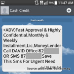 Loan Shark SMS – Impersonate as Legal Money Lender