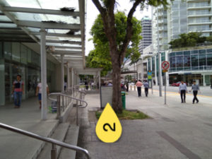 Turn left upon exiting station
