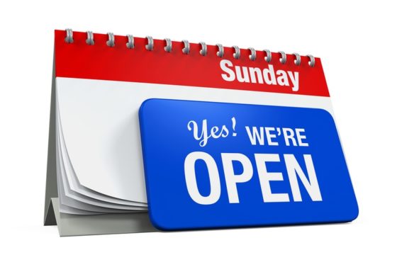 Open on Sunday
